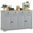 thumbnail image 1 of HOMCOM Buffet Armoire avec Tiroirs de Rangement Tablettes Ajustables Gris, 1 of 10
