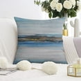 thumbnail image 3 of Premium Linen Cushion Cover 2-Pack: Abstract Art Painting in Grey & Blue, Super Soft Square Throw Pillow Case with Zipper, Ideal for Sofa & Couch, 18x18 Inches., 3 of 7