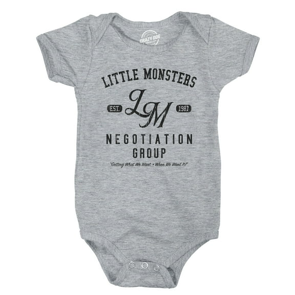 Little Monsters Negotiation Group Baby Bodysuit Funny Sarcastic Graphic Novelty Jumper for Infants
