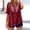 Wine, variant on Lumosvexa Womens Plain T-Shirt for Women Linen Short Shirt Tops Crew Neck Cotton T Shirt Khaki Size 2XL