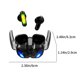 thumbnail image 3 of ¡Descuento del Día!, Auriculares intrauditivos con Bluetooth, batería alta, baja latencia, estilo mecánico, sonido envolvente, reducción de ruido inteligente, efecto de iluminación atractivo, 3 of 6