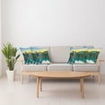 thumbnail image 4 of Ambesonne Nature Throw Pillow Cover 4 Pack, Sunrise at Lake, 16", Blue Green, 4 of 7