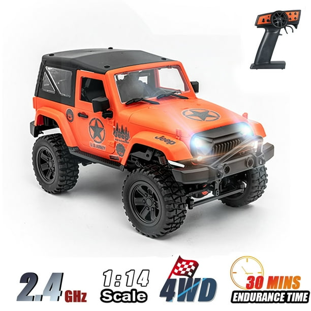 1/43 Scale Mini RC Car 2.4GHz Electric Remote Control Vehicle 4x4 Off Road  RC Short Truck Hobby Toy Car for Kids Gift LED Lights