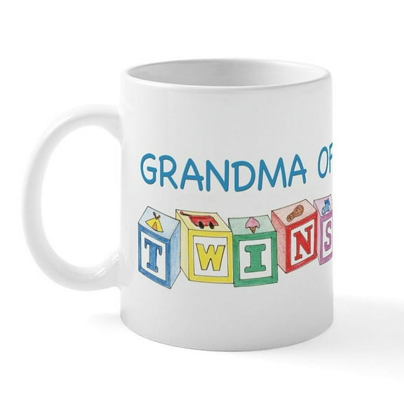 CafePress - Grandma Of Twins Mug - 11 oz Ceramic Mug - Novelty Coffee Tea Cup