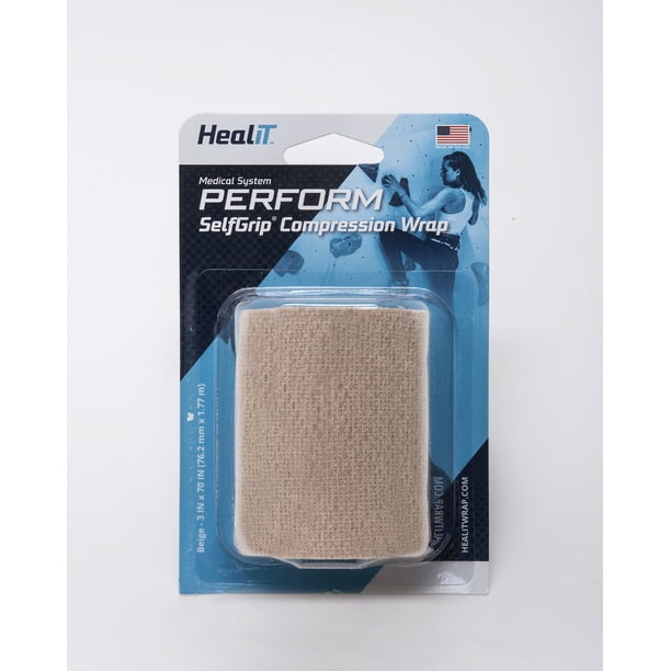 Healit Medical SelfGrip 3 Inch Beige Roll SelfAdhering Athletic Tape