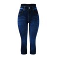 thumbnail image 6 of Jxximdong Leggings for Women Waist Elastic Capris Jeans Leggings High Leggings Women's Imitation Pants Blue S Yoga Pants, 6 of 9