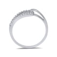 thumbnail image 3 of Pascollato Jewelry Sterling Silver Cz Stackable Midi Ring Thin Midi Knuckle Micro Pave Cz Wave Loop, 3 of 3