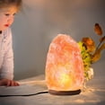 thumbnail image 2 of 7 in Himalayan Salt Lamp with Dimmer Cord - Night Light Natural Crystal Rock Classic Wood Base Authentic, 2 of 8
