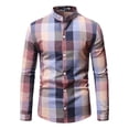 thumbnail image 1 of Camisa Casual Con Botones A Cuadros Para Hombre, 1 of 8