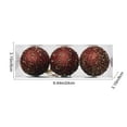 thumbnail image 3 of BAOPAI 3Pc Christmas Balls Ornament Set Shiny Glitter Hanging Decorations Durables Shatterproof Holiday Tree Decor for Indoor Outdoor Party Wedding, 3 of 6