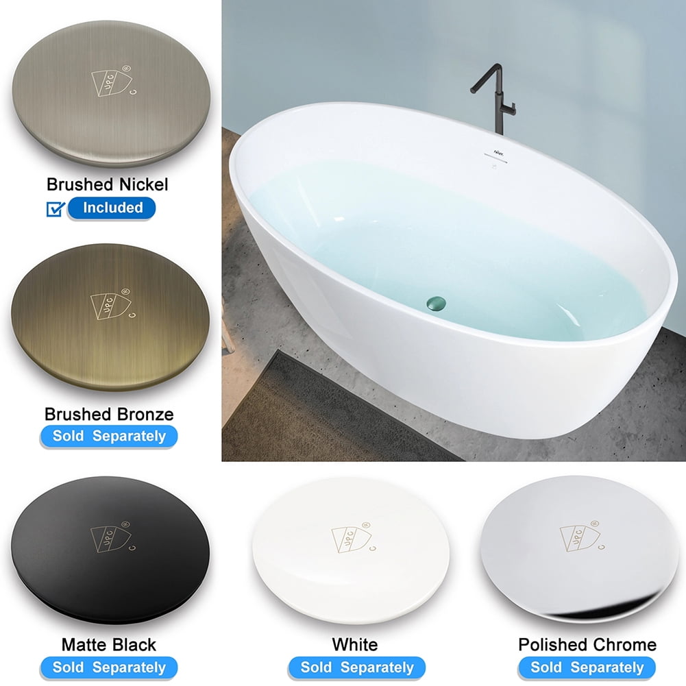 Kepooman 59" Oval Shape Stand Alone Acrylic Soaking SPA Tub, Modern Freestanding Bathtubs Kepooman 59" Oval Shape Stand Alone Acrylic Soaking SPA Tub, Modern Freestanding Bathtubs