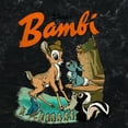 thumbnail image 2 of Junior's Bambi Retro Color Poster Graphic Crop T-Shirt Black X Large, 2 of 4