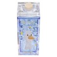 thumbnail image 1 of Summer Milk Carton Double Portable Straw Plastic Cup Blue 400ML, 1 of 4
