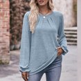 thumbnail image 2 of Godom Long Sleeve Shirts Womens Pleated Business Casual Blouses with Smocked, 2 of 7