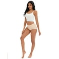 thumbnail image 5 of Unique Bargains Women's Plus Size High Waist Briefs Butt Lifter Shapewear Panties L Beige, 5 of 6