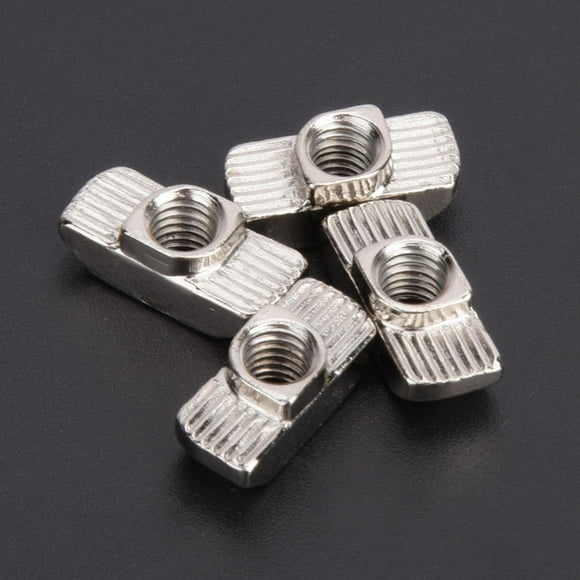 T Níquel Níquel Cabo De Carbono Sujetadores Deslizantes De Acero 100 Piezas Dura Fácil Instalación Para Perfiles De Aluminio