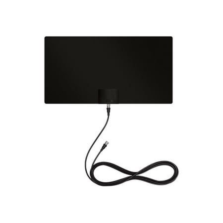 Mohu - Leaf Supreme Pro Indoor Amplified HDTV Antenna 65-Mile Range - Black/White