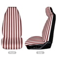 thumbnail image 2 of Aesthetic Brown Red And White Vertical Car Seat Covers Front Seats Universal Fit for Cars SUV Truck Auto Interior Accessories, 2 of 3
