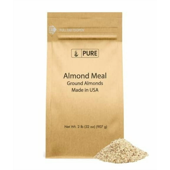 Pure Original Ingredients Almond Meal 2 lb Gluten-Free, Use in Baking & Breads, Ground Almonds