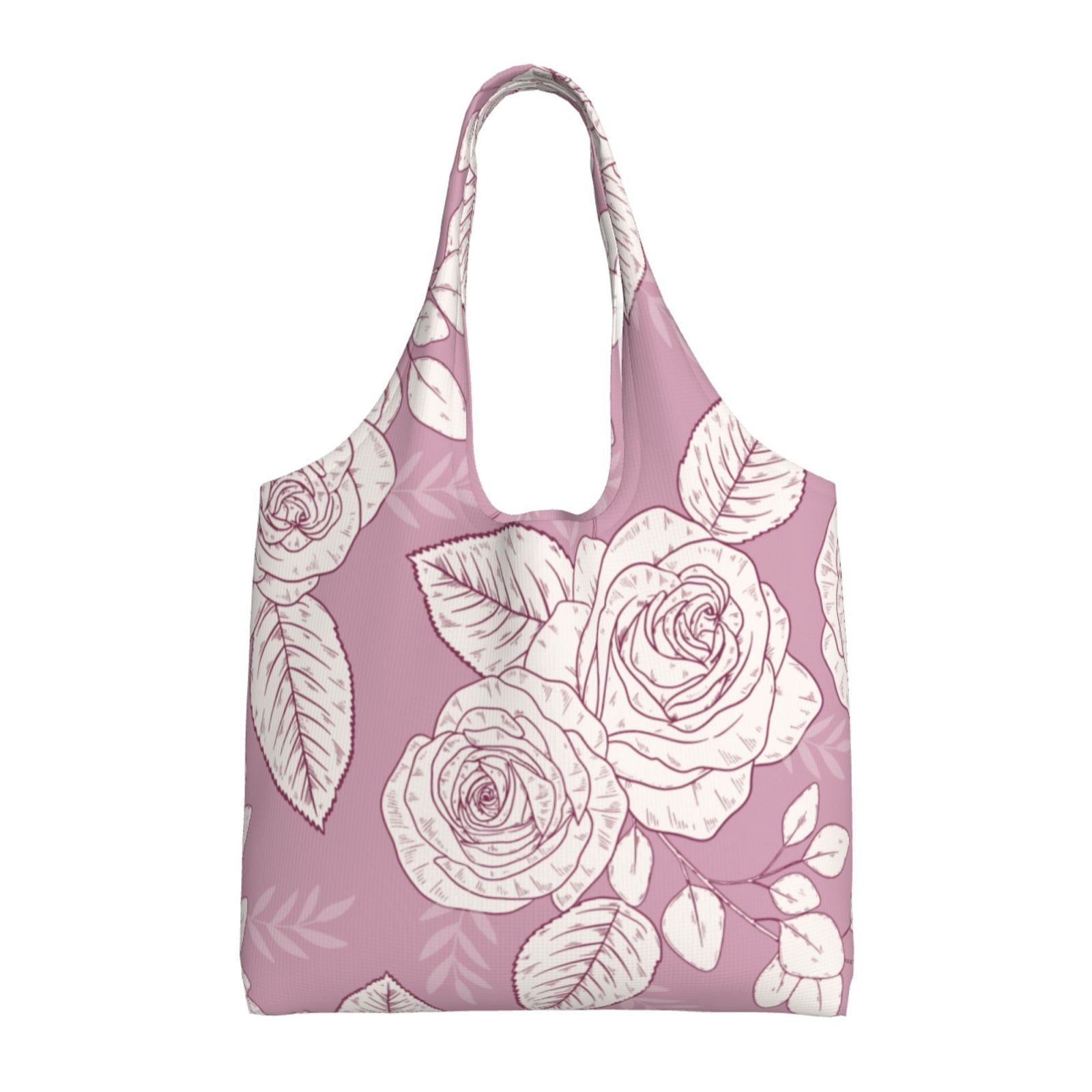 Canvas Tote Bag For Women - Large Reusable Shopping Bag, Aesthetic Shoulder Bag - View #3