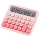 thumbnail image 1 of Calculadora mecánica de 12 dígitos de batería Uxcell, con interruptor, color rosa, 1 of 5