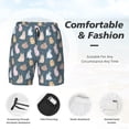 thumbnail image 3 of Sikiie Cute Rabbit Print Men's Double Layer Swimming Trunks, Adjustable Waistband and Pockets Sports Swimming Trunks, Beach Swimwear-Large, 3 of 6