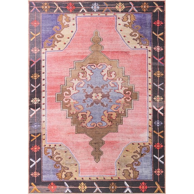 Unique Loom Revival Tribal Bright Colors Rug 7' 6 x 10' 6 Rectangle Pink/Brown