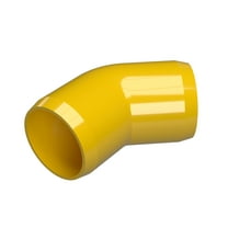 FORMUFIT F00145E-YE-4 45 degree Elbow PVC Fitting, Furniture Grade, 1 in. Size, Yellow, 4-Pack