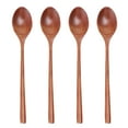 thumbnail image 1 of 4 Pcs Wooden Spoons Long Handle Stirring Spoons Portable Eating Mixing Soup Spoons Eco Friendly Table Spoons Home Kitchen Utensils (Paint Color), 1 of 9