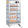 thumbnail image 1 of Armoire d'Exposition Commerciale à 5 Niveaux pour Réchauffeurs d'Aliments, Réchaud à Pizza et à Pâtisserie de Comptoir de 14 Pouces, 800 W avec Chauffage 3D, Température Réglable, Porte en Verre et Cadre en Acier Inoxydable pour Boulangerie, Café, Restaurant, 1 of 1