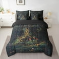 thumbnail image 2 of Castle Fairy Botanical Tree Mushroom Bedding Comforter Set 7 Pieces for Boys Girls,Chic Floral Flowers Full Bedding Set Lightweight,Magical Garden Fitted Sheet Flat Sheet,Lightweight Room Decor, 2 of 8