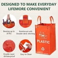 thumbnail image 4 of 3 Pack 40L Color-Coded Recycling Bins with Handles, for Paper Plastic Glass, Home Kitchen Garage, 4 of 9