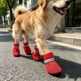 thumbnail image 6 of Dog Boots For Hot Pavement Summer Breathable Soft Mesh Paw Protectors Puppy Small Medium Large Shoes With Adjustable Safe Reflective Strap And Rugged Anti-Slip Sole Hiking Running Pet Accessories, 6 of 7