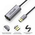 thumbnail image 2 of QGeeM USB Ethernet Adapter,USB 3.0 to 10/100/1000 Gigabit Ethernet LAN Network Adapter Compatible for MacBook Air/Pro,Surface Pro,iMac,Vista,Notebook PC with Windows7/8/10, XP, 2 of 7