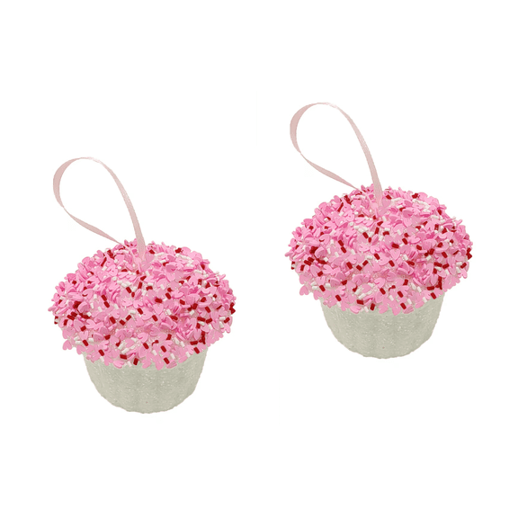 Glitter Foam Cupcake Decor, Assorted Colors, 2-pc Pack