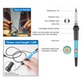 thumbnail image 3 of 110V US Plug 60W Digital Soldering Iron Kit with Adjustable Temperature (200-450℃), Mini Multimeter, Desoldering Pump, 5 Soldering Tips, Wire Plier, Screwdriver, Tweezer & PU Storage Bag for Circuit, 3 of 5
