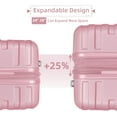 thumbnail image 2 of Luggage Sets 6 Piece with Duffel Bags, Hardside Expandable Suitcases with Spinner Wheels TSA Lock, Pink, 2 of 6