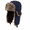 Navy Blue, variant on Ushanka Russian Hat with Aviator Ear Flaps Soft Synthetic Plush Trim and Polyester Shell with Buckle for Women and Men Fall and Mild Winter Daily Wear