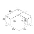 thumbnail image 5 of Bush Series C Auburn Maple 72W x 30D L-Desk with 3Dwr Mobile Pedestal SRC001AUSU, 5 of 7