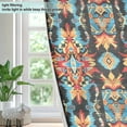 thumbnail image 4 of Yayeee Window Curtains Set of 2 for Living Room Light Filtering 63"x52", Blue Geometric, 4 of 7