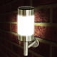 thumbnail image 1 of Lámpara solar de acero inoxidable para exteriores a prueba de agua, lámpara solar LED de acero inoxidable para jardín, patio, balcón, carretera, iluminación de pared, aplique de pared cilíndrico de 2P, 1 of 6