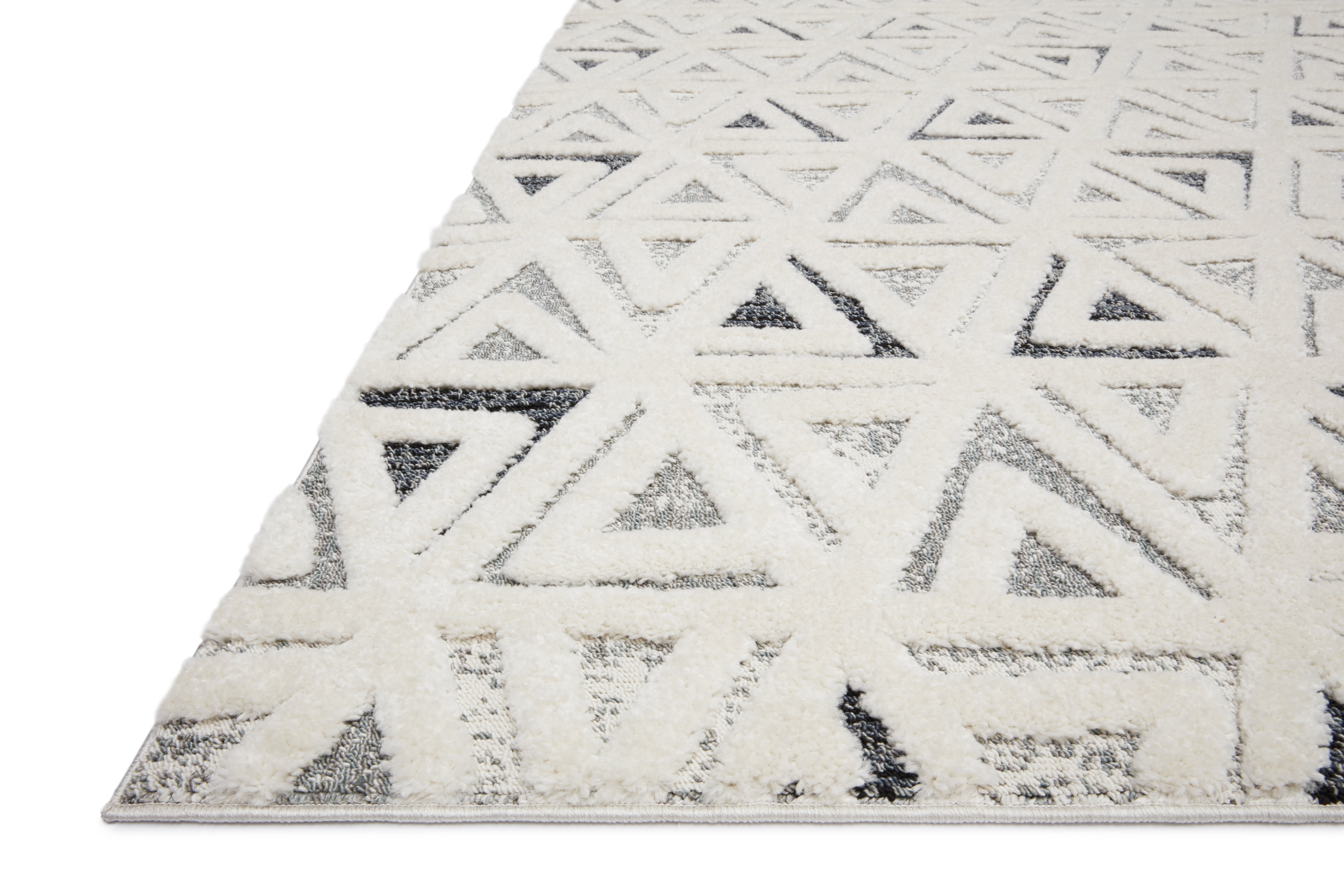 Loloi II Hagen HAG-02 Blue / Multi Geometric Area Rug 18" x 18" Sample Swatch