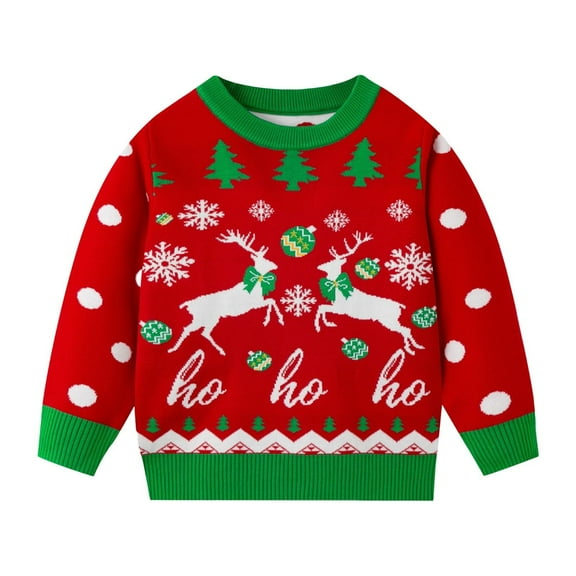XXWXYD Santa Claus Christmas Sweater for Toddler Baby Girl Boy, Long Sleeve Pullover Unisex Knit Top, Festive Holiday Outfit Xmas Gift Apparel