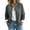 Gray #014, variant on Lightweight Flight Jacket Women Casual Zip Up Long Sleeve Fall Winter Wind-Resistant Coat With Pockets For Daily Wear M