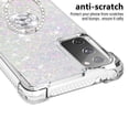 thumbnail image 3 of Funda para Samsung Galaxy S20 FE 4G/5G con Brillo Líquido Flotante, Purpurina, Parachoques y Anillo Giratorio Soporte, 3 of 5