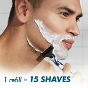 Gillette Mach3 3D Mens Manual Razor Handle and 2 Blade Refills, Silver