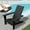 Black, variant on JP Outdoor Modern Adirondack Chair, Outdoor Oversize Plastic Fire Pit Chair,Gray