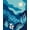 Blue, Pattern 3, variant on ODIKA 2'x3' Ultra-Soft Accent Mat, Blue Deep Oceanic Seascape Artistic Design Elegant Waves and Marine Life Accent Washable, Bare feet friendly, Easy Care Indoor rug for Bedside, Footrest