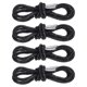 thumbnail image 1 of Uxcell 4 piezas de cordones de strass de 39" de longitud, cordones de cristal brillantes para pantalones deportivos, pantalones cortos y zapatillas, negro, 1 of 6