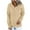 Khaki, variant on Lmnyox Long Sleeve V Neck Hoodies for Women Fashion Casual Hooded Sweatshirts Solid Color Basic Pullover with Pocket